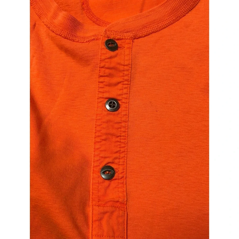 VTG Polo Ralph Lauren Mens 2XL 3 Button Henley Shirt Long Sleeve 100% Cotton 647
